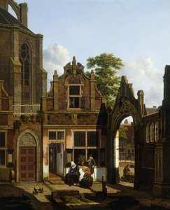 En nederlandsk gårdsplass, 1822