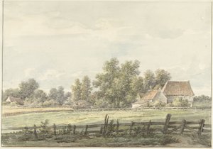 Landskap med gård