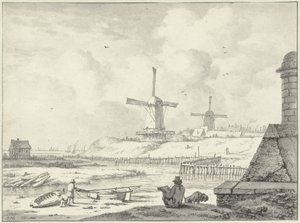Skissekunstner på Hogendijk, utenfor Haarlemmerpoort
