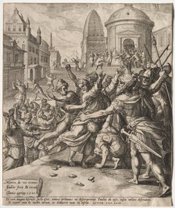 Arrestasjonen av St. Paul, 1581. av Jan I Sadeler