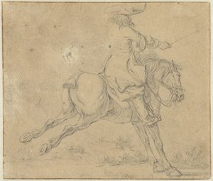 Rytter på en støttehest av Jan Jacobsz van der Stoffe