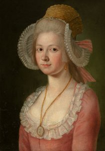 Portrett av en dame med en panser, 1785