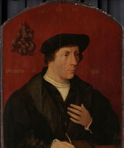 Portrett av en mann av Jan Jansz Mostaert (circle of)