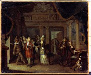 Privat konsert. En huskonsert. Maleri av Jan Josef Horemans den eldre eller den eldre (1682-1759). Flamsk kunst, rokokkostil. Olje på lerret. Statens museum for historie og kunst, Serpukhov (Serpukhov), Russland.