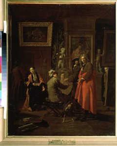 ""Maleratelier"" (Maleratelier) Maleri av Jan Joseph Horemans den eldre (1682-1759) 1725-1730 Pushkin Museum Moskva