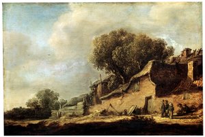 Landskap med en bondehytte, 1631. av Jan Josephsz van Goyen