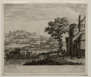 Fergebåten. av Jan Josephsz van Goyen