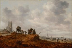 Den gamle kirken i Egmond aan Zee av Jan Josephsz van Goyen