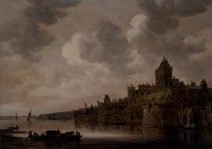 Valkhof i Nijmegen, ca. 1640-tallet (olje på panel) av Jan Josephsz van Goyen
