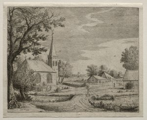 Landsbykirken. av Jan Josephsz van Goyen