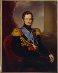 Portrett av Ivan Fyodorovich Paskevich, greve av Erivan, visekonge av kongeriket Polen (Portrett av I.F. Paskevich, grev av Erivan, visekonge av kongeriket Polen). Maleri av Jan Ksawery Kaniewski (1805-1867), olje på lerret av Jan Ksawery Kaniewski