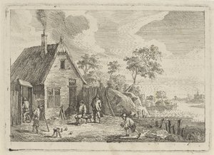 Bønder spiller boule av Jan Lauwryn Krafft (I) (possibly)