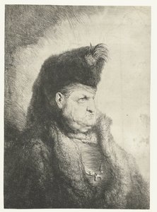 Byste av en orientaler med en pelshatt av Jan Lievens