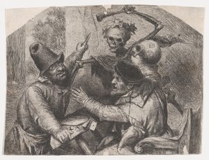 Død og kortspillere, 1620-74. av Jan Lievens