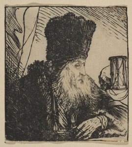 Filosof med et timeglass, 1620-74. av Jan Lievens
