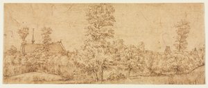 Trær før en landsby, tredje kvartal 1600-tallet. av Jan Lievens