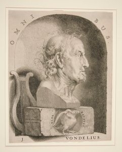 Portrett av Joost van den Vondel (1587-1679) av Jan Lutma The Younger