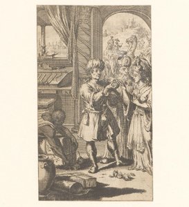 Vielsesseremoni mellom Muhammed og Chadja av Jan Luyken (possibly)