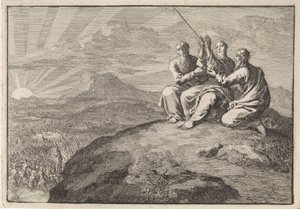 Aron og Hur støtter Moses