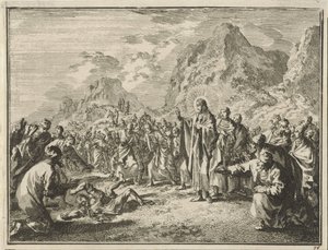 Kristus helbreder et besatt barn av Jan Luyken