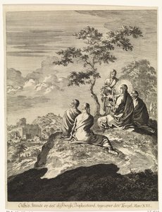 Kristus taler med Peter, Jakob, Johannes og Andreas på Oljeberget