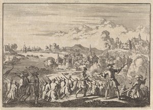 Fransk erobrer under Pointis Carthagena i Sør-Amerika, 1697 av Jan Luyken
