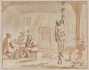Skomakeren Geleyn tortureres i Breda i 1572 av Jan Luyken
