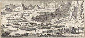 Hæromvisning i Israels tolv stammer med tabernaklet av Jan Luyken