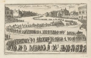 Begravelse av dronning Mary II Stuart, 1695 Lyk-staten Mary Stuart (tittel på objekt) av Jan Luyken