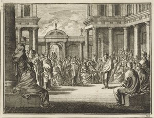 Paulus foran medlemmene av Areopagos i Athen av Jan Luyken