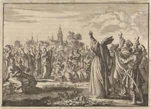 Polsk diett der Augustus II den sterke blir utropt til konge av den ene parten og fransk Ludvig av Bourbon-Conti av den andre, 1697 av Jan Luyken