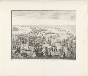 Senkingen av den spanske armadaen i 1588, ca. 1680 av Jan Luyken