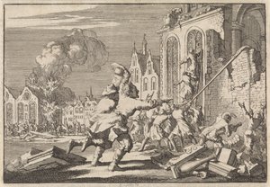 Ødeleggelse av katolske kapeller i London, 1688 av Jan Luyken