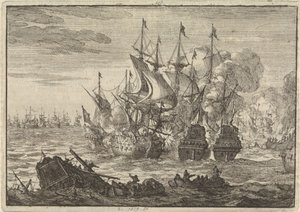 Slaget ved Beachy Head, 1690 av Jan Luyken