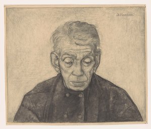 Portrett av Douwe de Groot av Jan Mankes (signed by artist)