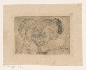 Hukende hane av Jan Mankes