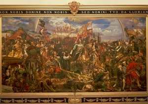 Maleri av Jan Matejko eller Jan Mateyko (1838-1893), som viser Jan III Sobienski som satte Wien fri og sendte seiersbudskapet til paven