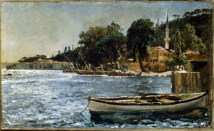 Utsikt over Bebek nær Konstantinopel (i dag distriktet Istanbul). Utsikt over Bebek nær Konstantinopel. Maleri av Jan Alojzy Matejko (1838-1893)