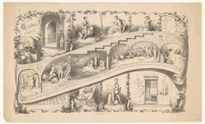 Presentasjon av karrieren til en Leiden-student, 1871 Gradus Academici (tittel på objekt) av Jan Mesker