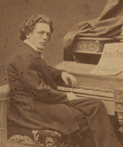 Portrett av komponisten Anton Rubinstein 1829-1894, ca 1860-1870. av Jan Mieczkowski