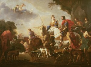 Dido og Aeneas på jakt