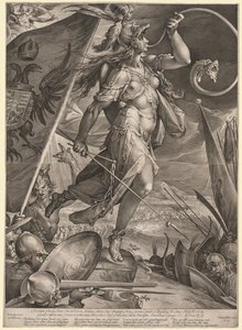 Bellona ledet keiserens hærer mot tyrkerne, 1600. av Jan Muller