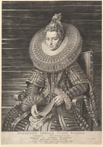 Portrett av Isabella Clara Eugenia, guvernante i Sør-Nederland, 1615. av Jan Muller