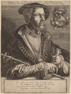 Johan van Leyden (Jan Beukels) av Jan Muller after Heinrich Aldegrever