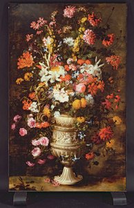 Blomster i en figurvase (olje på lerret) av Jan Peeter Brueghel