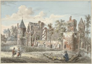 Ruin av Huis ter Haar nær Maarssen av Jan Philip Reuthel jr.