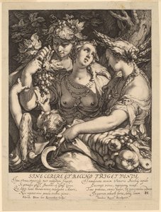 Venus fryser uten Ceres og Bacchus av Jan Pietersz Saenredam, after Abraham Bloemaert