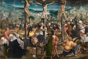 Korsfestelsen (olje på panel)