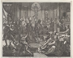 Et lysthus av Jan Sadeler I, after Joos van Winghe