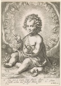 Før Christuskind als Salvatore av Jan Saenredam (attributed to)